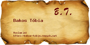 Bakos Tóbia névjegykártya